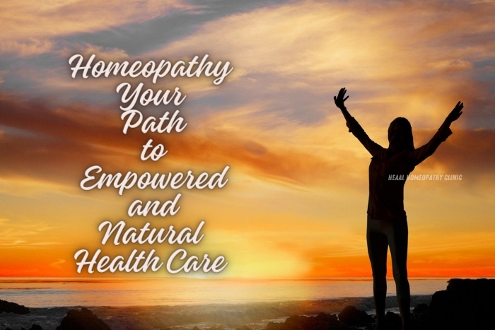 Silhouette of a person with arms raised against a stunning sunset, symbolizing the empowerment and wellness achieved through homeopathy at HEAAL Homeopathy Clinic in Chanda Nagar, Hyderabad