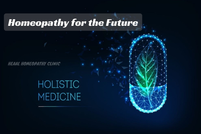 A glowing, futuristic depiction of a homeopathic capsule, showcasing HEAAL Homeopathy Clinic's commitment to modern holistic healthcare in Hyderabad.