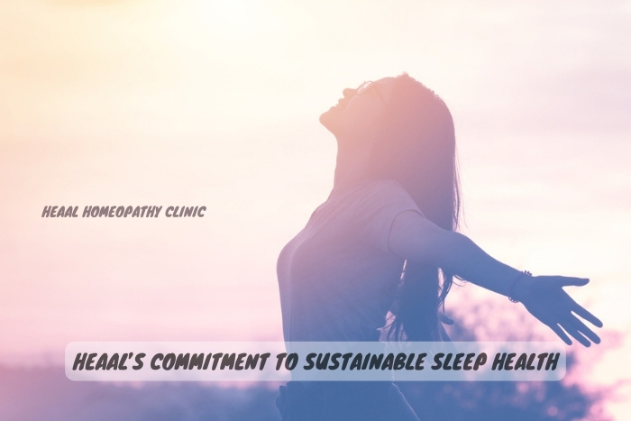 A joyful woman with outstretched arms against a calming sunrise, epitomizing the rejuvenation from HEAAL Homeopathy Clinic's sustainable sleep health solutions in Chanda Nagar, Hyderabad.