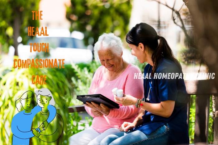 The HEAAL Touch: Compassionate care for seniors at HEAAL Homeopathy Clinic in Chanda Nagar, Hyderabad. Personalized homeopathic treatments for holistic well-being