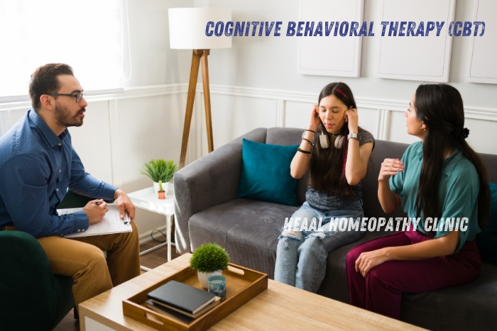 Cognitive Behavioral Therapy (CBT) sessions at HEAAL Homeopathy Clinic in Chanda Nagar, Hyderabad, offering personalized mental health support. Our expert team is here to help you achieve emotional well-being