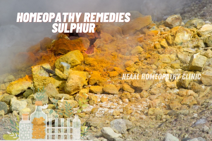 Image of Sulphur rocks, highlighting a key ingredient used in homeopathic remedies at HEAAL Homeopathy Clinic, Chanda Nagar, Hyderabad. Discover natural treatments for various ailments