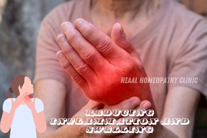 Elderly patient experiencing hand inflammation and swelling, treated naturally at HEAAL Homeopathy Clinic in Chanda Nagar, Hyderabad. Offering homeopathic remedies to reduce inflammation and promote healing