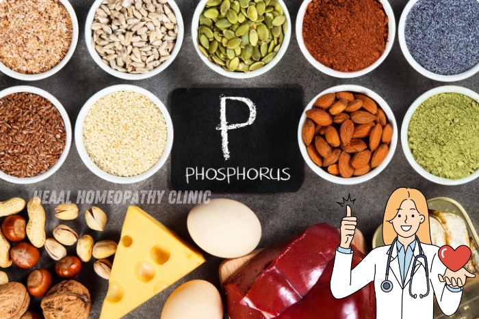 Foods rich in phosphorus used in homeopathic treatments at HEAAL Homeopathy Clinic, Chanda Nagar, Hyderabad, for holistic health and wellness