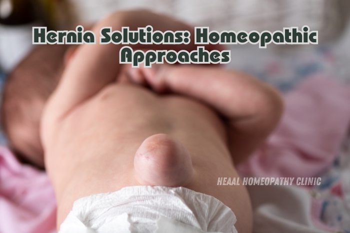 Hernia solutions using homeopathic approaches at HEAAL Homeopathy Clinic, Chanda Nagar, Hyderabad, offering natural treatments for hernia care