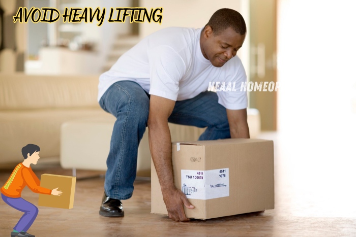 Homeopathy tips to avoid heavy lifting and prevent injuries provided by HEAAL Homeopathy Clinic, Chanda Nagar, Hyderabad, for natural care and wellness