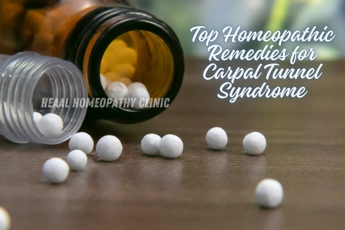 Top homeopathic remedies for Carpal Tunnel Syndrome available at HEAAL Homeopathy Clinic, Chanda Nagar, Hyderabad. Providing safe and natural treatments for effective recovery. Specialized in holistic health care