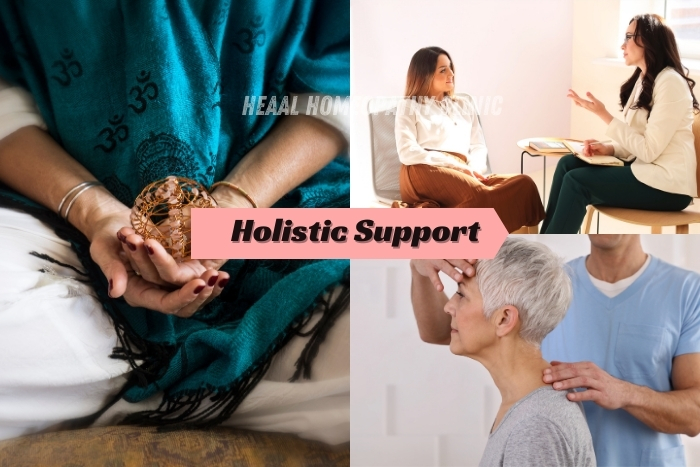 Holistic support at HEAAL Homeopathy Clinic, Chanda Nagar, Hyderabad, for complete homeopathy treatement Offering natural remedies for physical and emotional