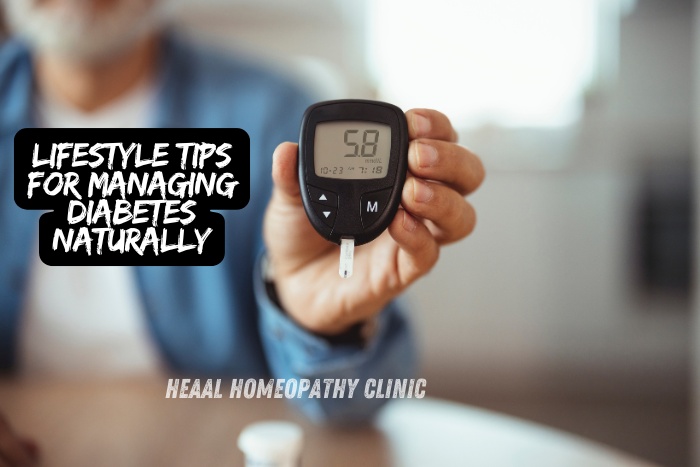 The clinic offers holistic homeopathic care for diabetic patients, natural lifestyle tips for diabetes management at HEAAL Homeopathy Clinic in Chanda Nagar