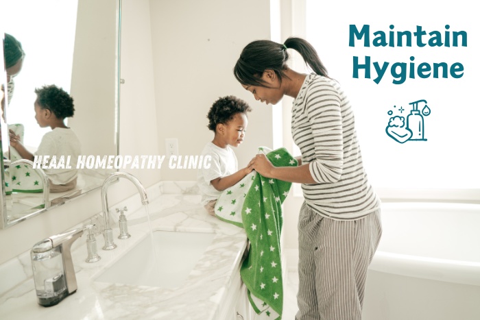 HEAAL Homeopathy Clinic in Chanda Nagar, Hyderabad encourages clean habits to prevent infections naturally